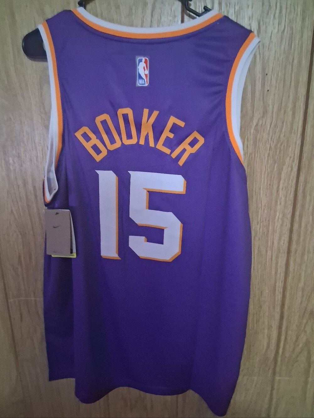Mystery Sports Card With Devin Booker #15 Phoenix Suns XL Icon Jersey